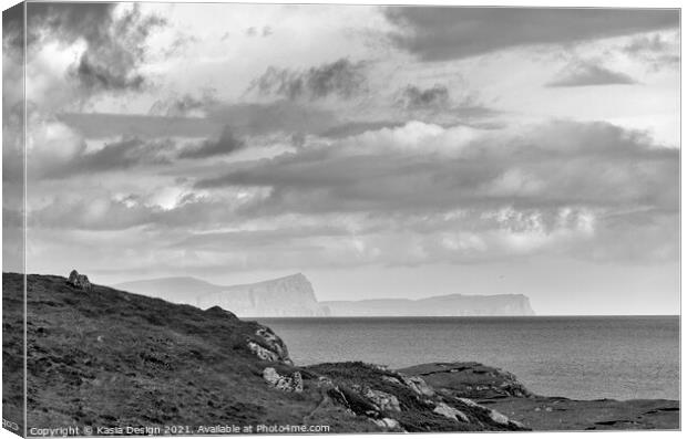 Scalpay View to Cliffs on Skye, Scotland Canvas Print by Kasia Design