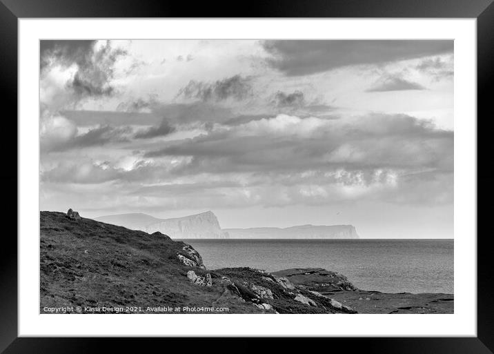 Scalpay View to Cliffs on Skye, Scotland Framed Mounted Print by Kasia Design