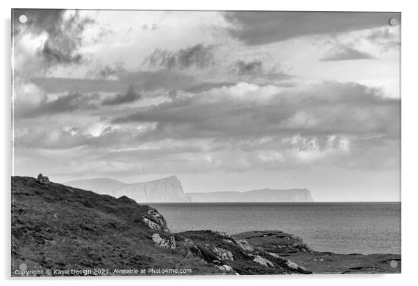 Scalpay View to Cliffs on Skye, Scotland Acrylic by Kasia Design