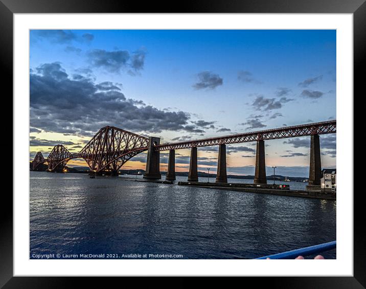 Sunset over the Forth  Framed Mounted Print by Lauren MacDonald