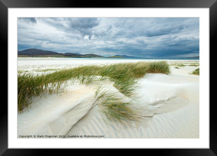 Dune grass, Luskentyre beach, Isle of Harris Framed Mounted Print by Photimageon UK