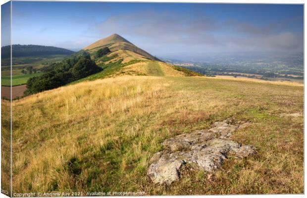 Towards the summit of The Lawley  Canvas Print by Andrew Ray