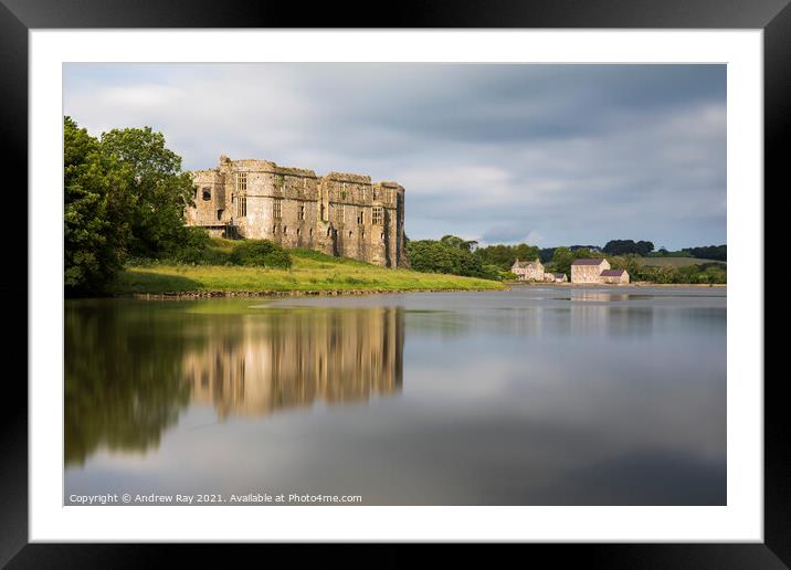 Morning at Carew Castle Framed Mounted Print by Andrew Ray