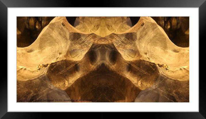 Stretched Darth Vader on cave wall Framed Mounted Print by Hanif Setiawan