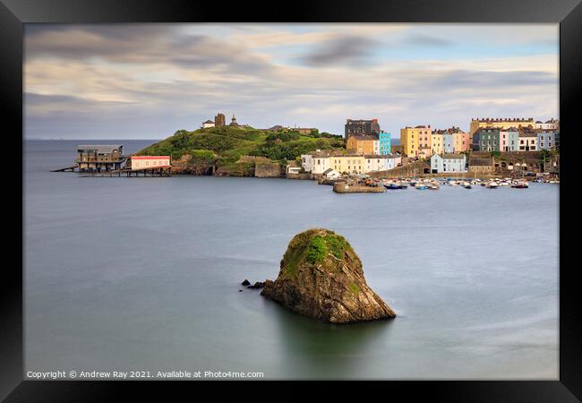 Tenby Harbour view  Framed Print by Andrew Ray