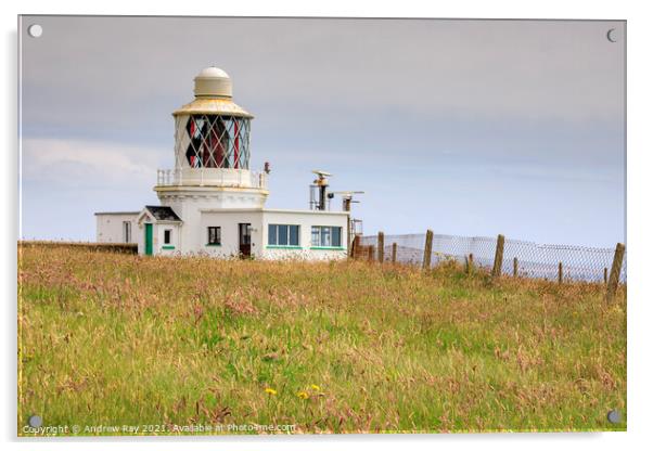 St Ann's Head Lighthouse  Acrylic by Andrew Ray