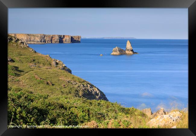 Church Rock view (Broad Haven) Framed Print by Andrew Ray