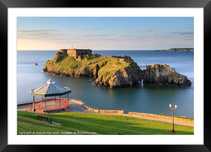 Above the bandstand (Tenby)  Framed Mounted Print by Andrew Ray