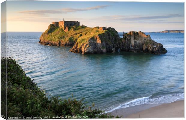 Morning at St Catherine's Island (Tenby)  Canvas Print by Andrew Ray