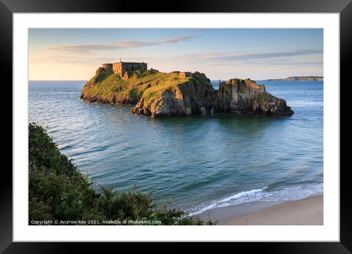 Morning at St Catherine's Island (Tenby)  Framed Mounted Print by Andrew Ray
