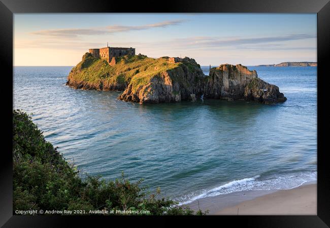 Morning at St Catherine's Island (Tenby)  Framed Print by Andrew Ray