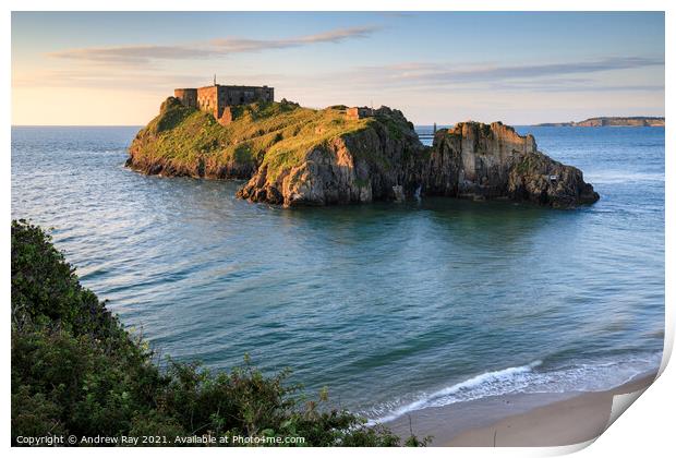 Morning at St Catherine's Island (Tenby)  Print by Andrew Ray