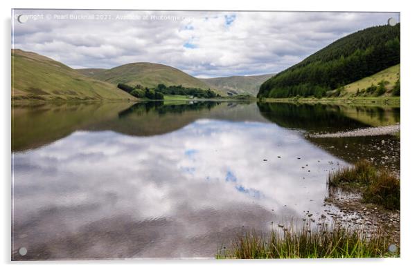 Loch of the Lowes St Mary's Loch Scotland Acrylic by Pearl Bucknall