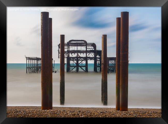 Brighton, West Pier long exposure  Framed Print by Adrian Rowley