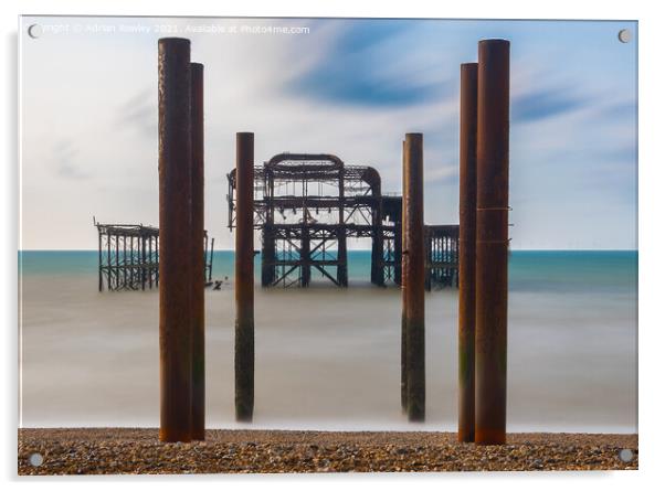 Brighton, West Pier long exposure  Acrylic by Adrian Rowley