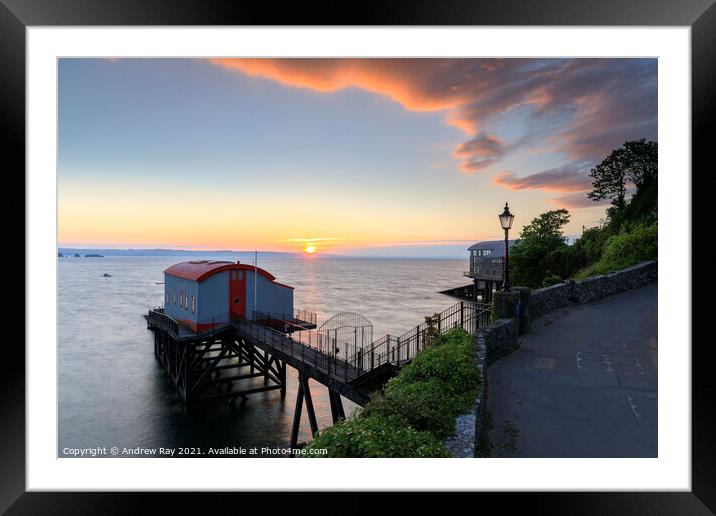 Tenby Lifeboat Stations at sunrise Framed Mounted Print by Andrew Ray
