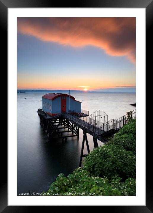 Old Lifeboat Station at sunrise (Tenby) Framed Mounted Print by Andrew Ray