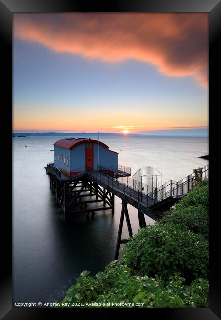Old Lifeboat Station at sunrise (Tenby) Framed Print by Andrew Ray