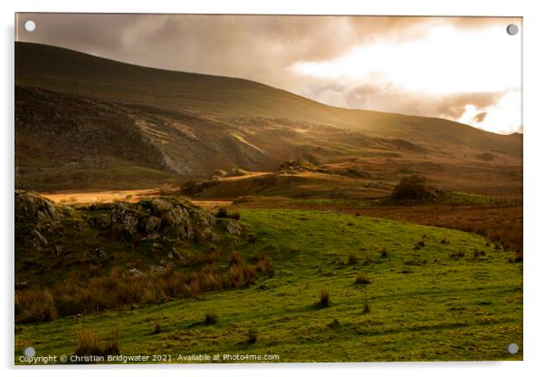 Dyffryn Mymbyr valley 1 Acrylic by Christian Bridgwater