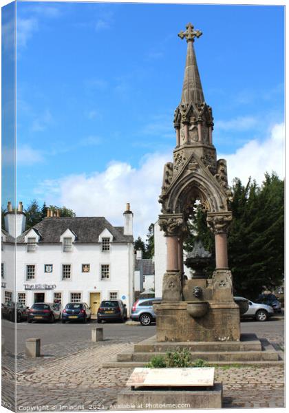 Atholl Memorial Fountain, Dunkeld, Scotland Canvas Print by Imladris 