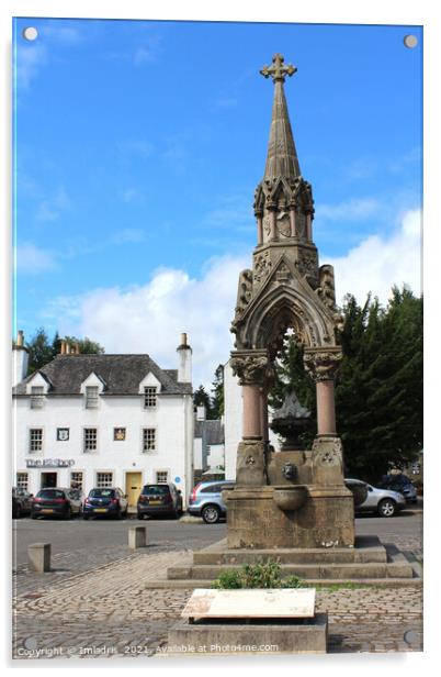 Atholl Memorial Fountain, Dunkeld, Scotland Acrylic by Imladris 