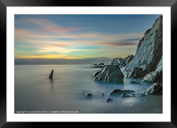 Breathtaking Sunset over Rocky Seascapes Framed Mounted Print by Ian Stone