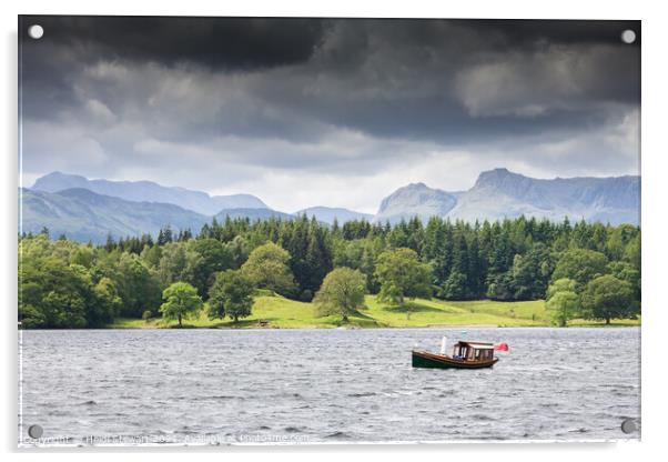 Lake Windermere Cumbria Acrylic by Heidi Stewart