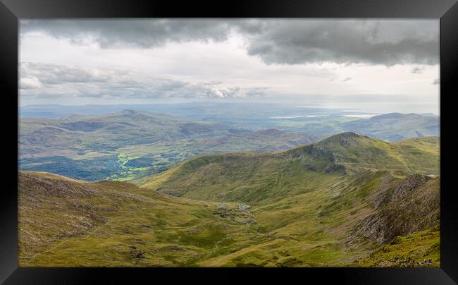 Snowdon - view to the south. Framed Print by Mark Godden