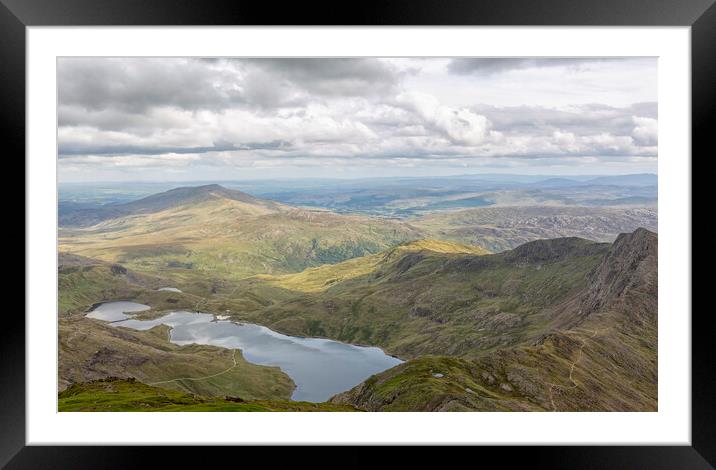 Snowdon - view to the north-east Framed Mounted Print by Mark Godden