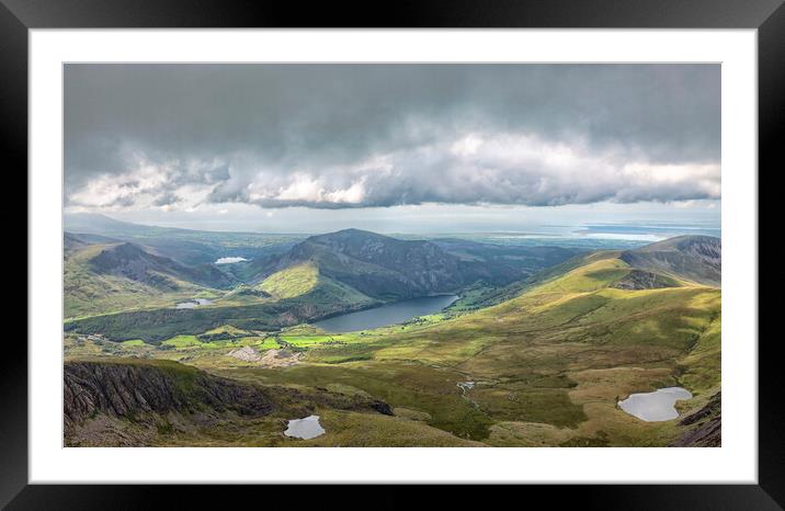 Snowdon - view to the west Framed Mounted Print by Mark Godden