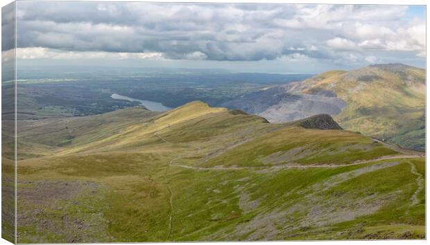 Snowdon - view to the north west Canvas Print by Mark Godden