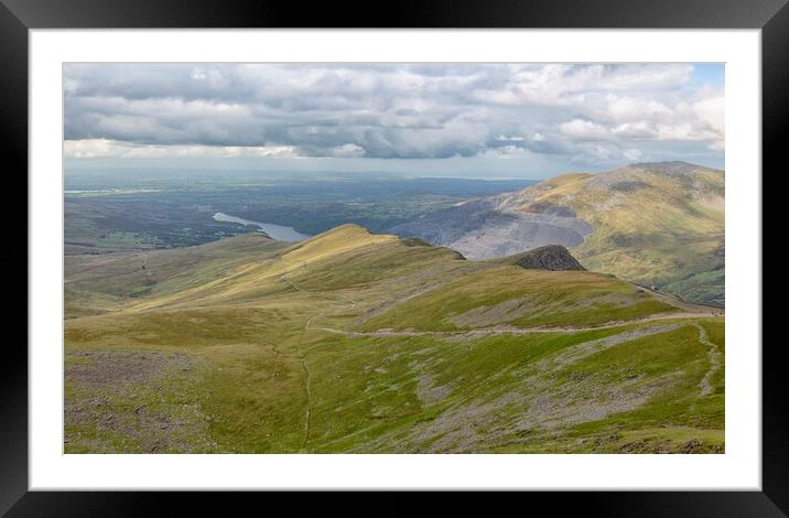 Snowdon - view to the north west Framed Mounted Print by Mark Godden