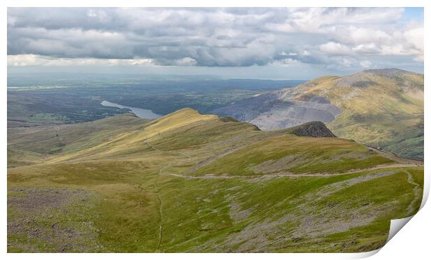 Snowdon - view to the north west Print by Mark Godden