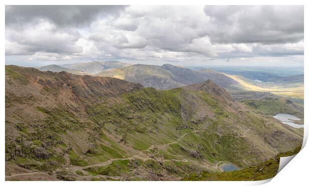 Snowdon - view to the south east Print by Mark Godden