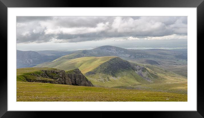 Snowdon - view to the west Framed Mounted Print by Mark Godden