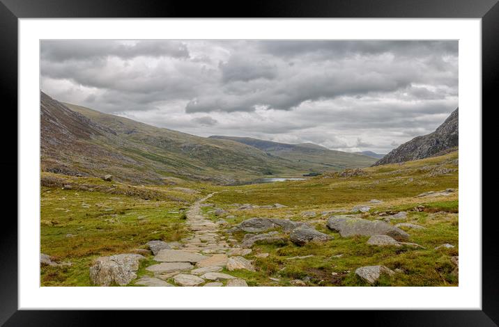 The footpath to Llyn Idwal Framed Mounted Print by Mark Godden