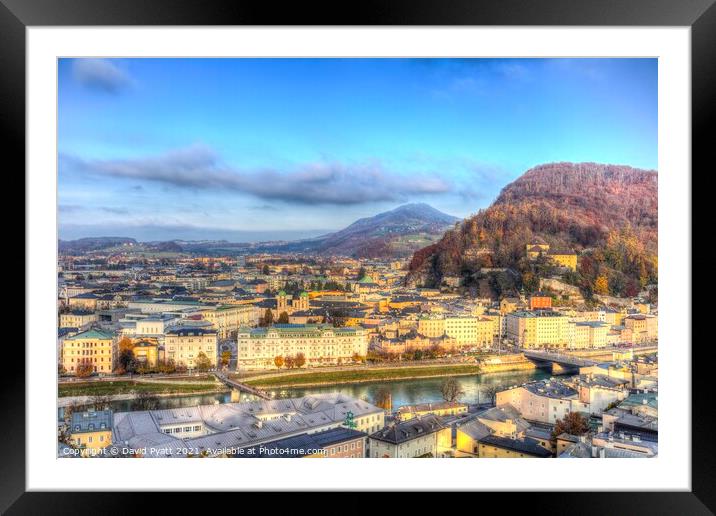 Salzburg City View  Framed Mounted Print by David Pyatt