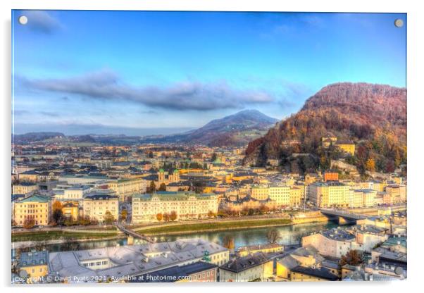 Salzburg City View  Acrylic by David Pyatt
