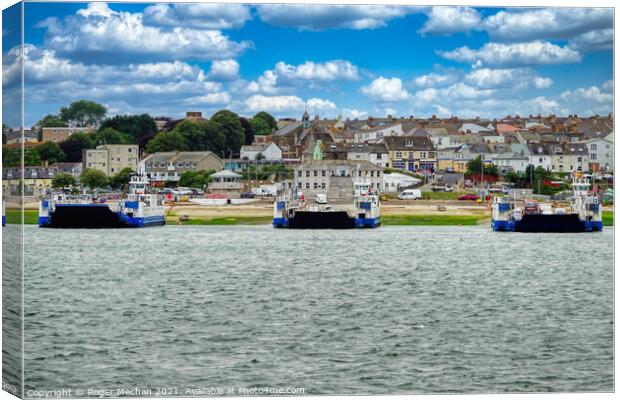 Torpoint Ferries: A Busy Hub Canvas Print by Roger Mechan