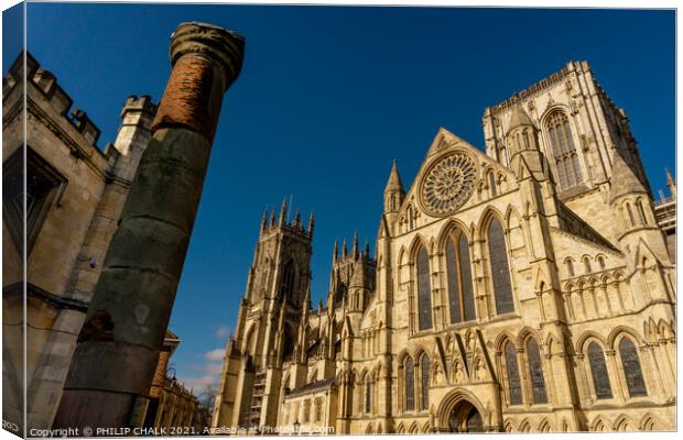 York Minster 638 Canvas Print by PHILIP CHALK