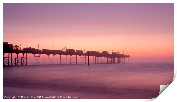 Teignmouth Pier at Dawn Print by Bruce Little