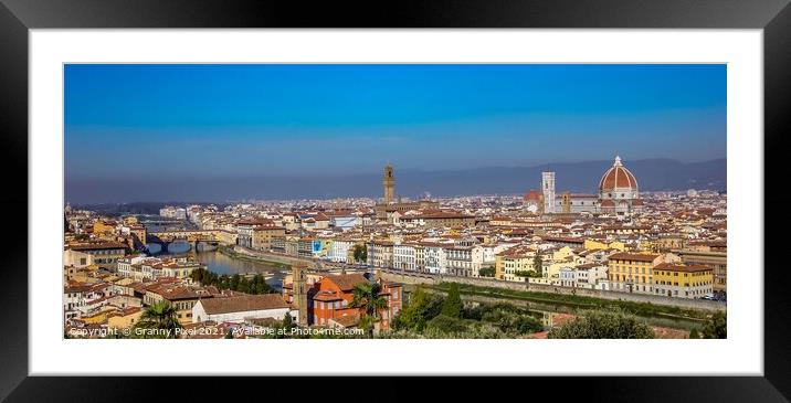 City of Florence Framed Mounted Print by Margaret Ryan