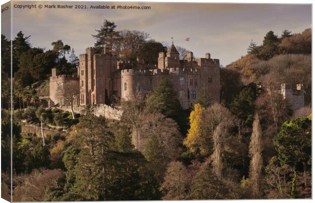Dunster Castle in Autumn Sunlight Canvas Print by Mark Rosher