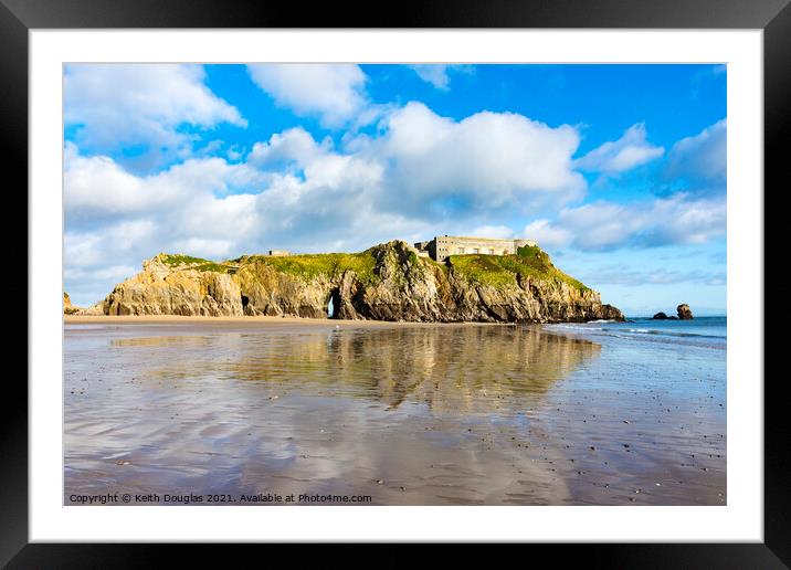 St Catherine's Island, Tenby, South West Wales Framed Mounted Print by Keith Douglas