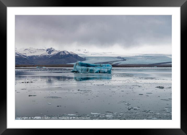  Iceberg on Jökulsárlón Glacier Lagoon, Iceland Framed Mounted Print by Tamara Al Bahri