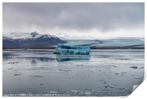  Iceberg on Jökulsárlón Glacier Lagoon, Iceland Print by Tamara Al Bahri