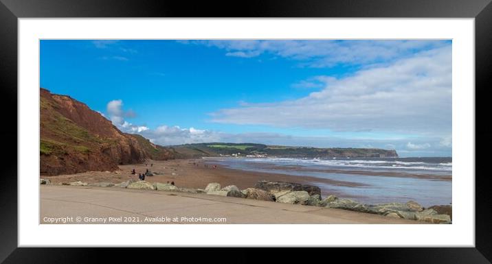 West Cliff Beach Whitby North Yorkshire Framed Mounted Print by Margaret Ryan