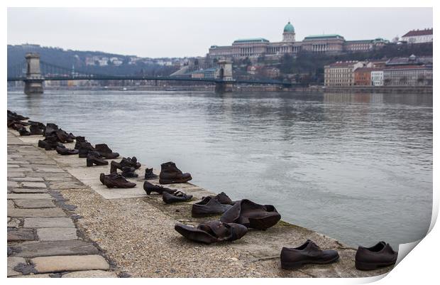 Shoes on the Danube Bank Print by Jason Wells