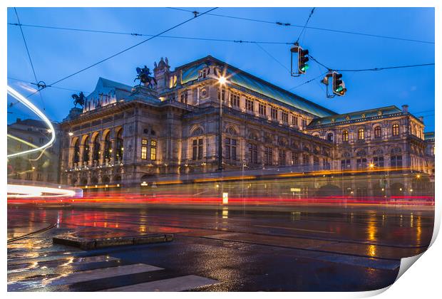 Vienna Court Opera at twilight Print by Jason Wells