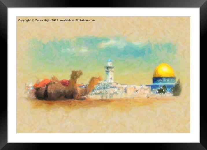 Islamic Artscape Framed Mounted Print by Zahra Majid